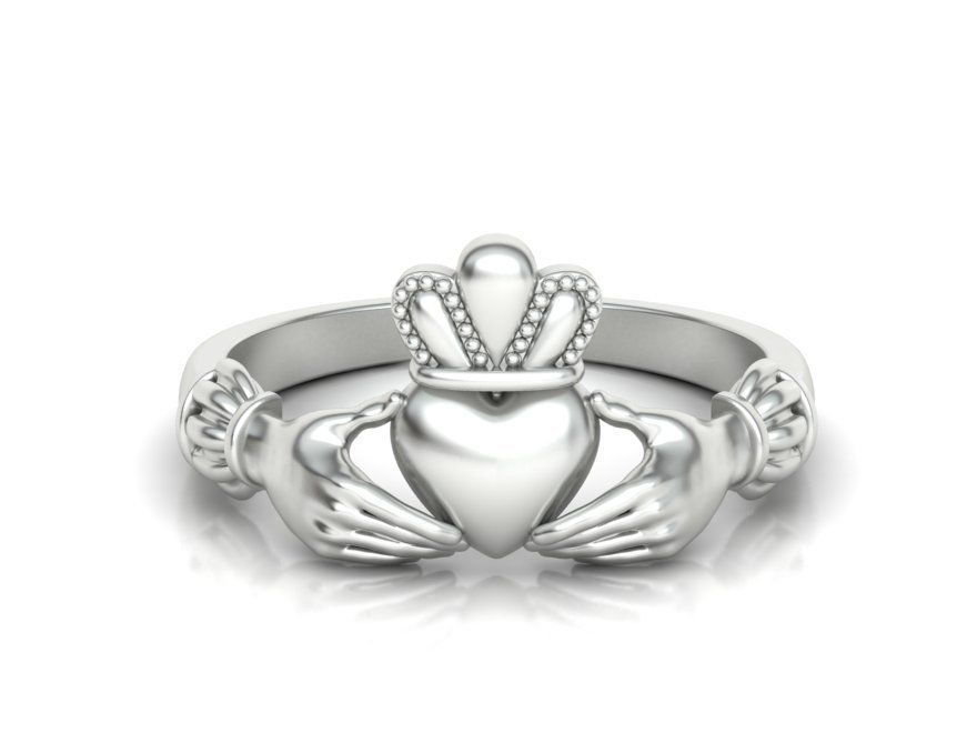 Claddagh Ring TwoTone Unique design ring 3dmodel 3D print model_26
