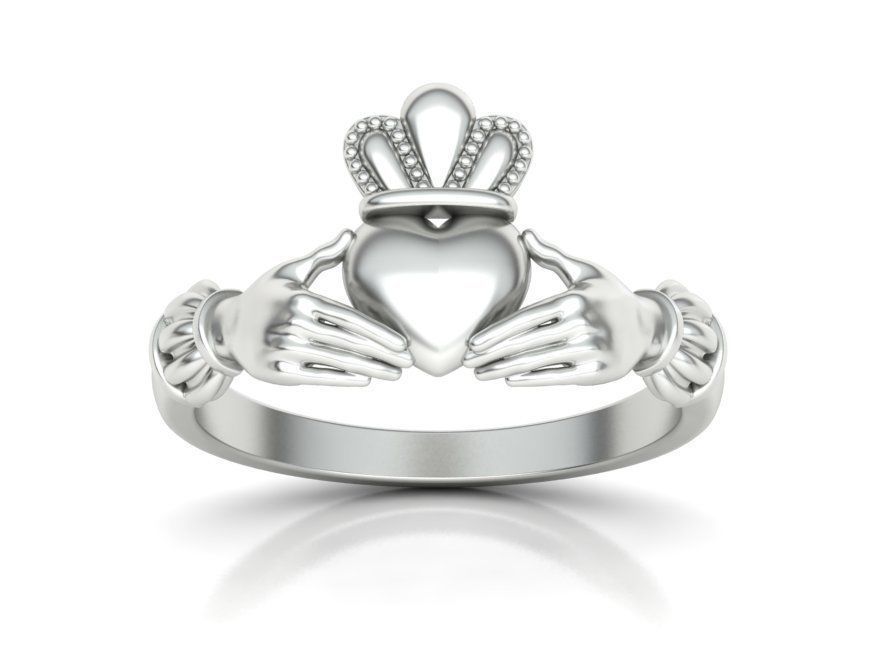 Claddagh Ring TwoTone Unique design ring 3dmodel 3D print model_30