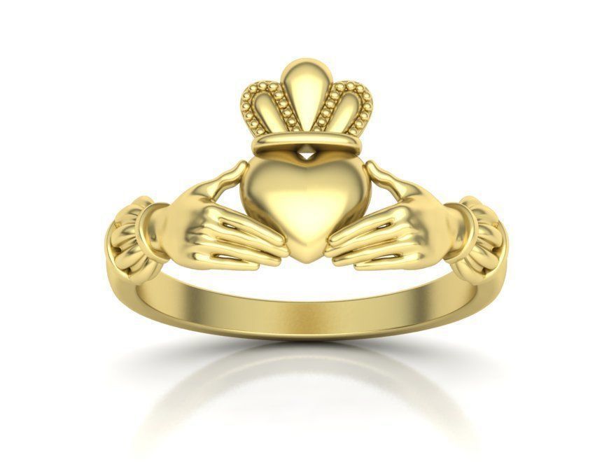 Claddagh Ring TwoTone Unique design ring 3dmodel 3D print model_31