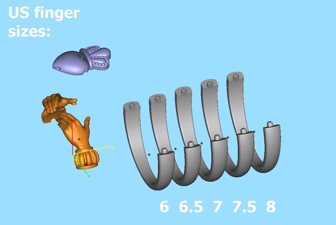 Claddagh Ring TwoTone Unique design ring 3dmodel 3D print model_6