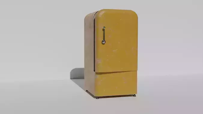 3d vintage fridge  3D model