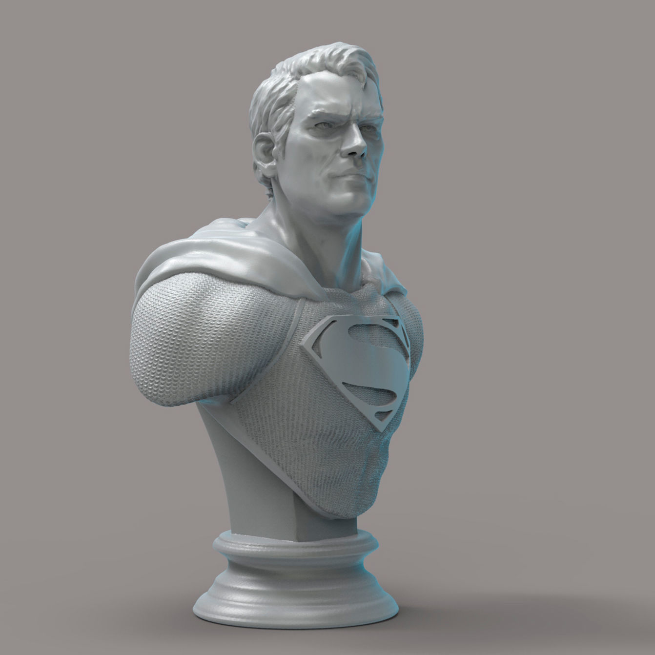 Superman bust 3D print model_1