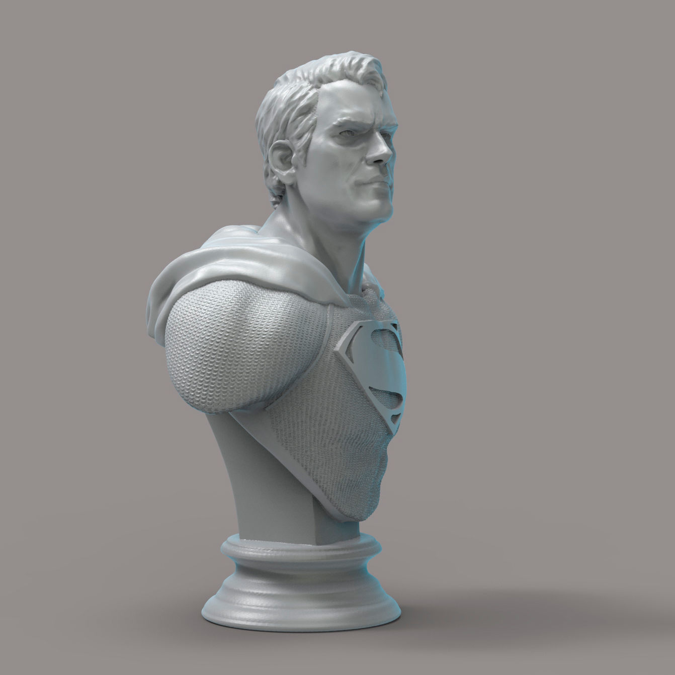 Superman bust 3D print model_5