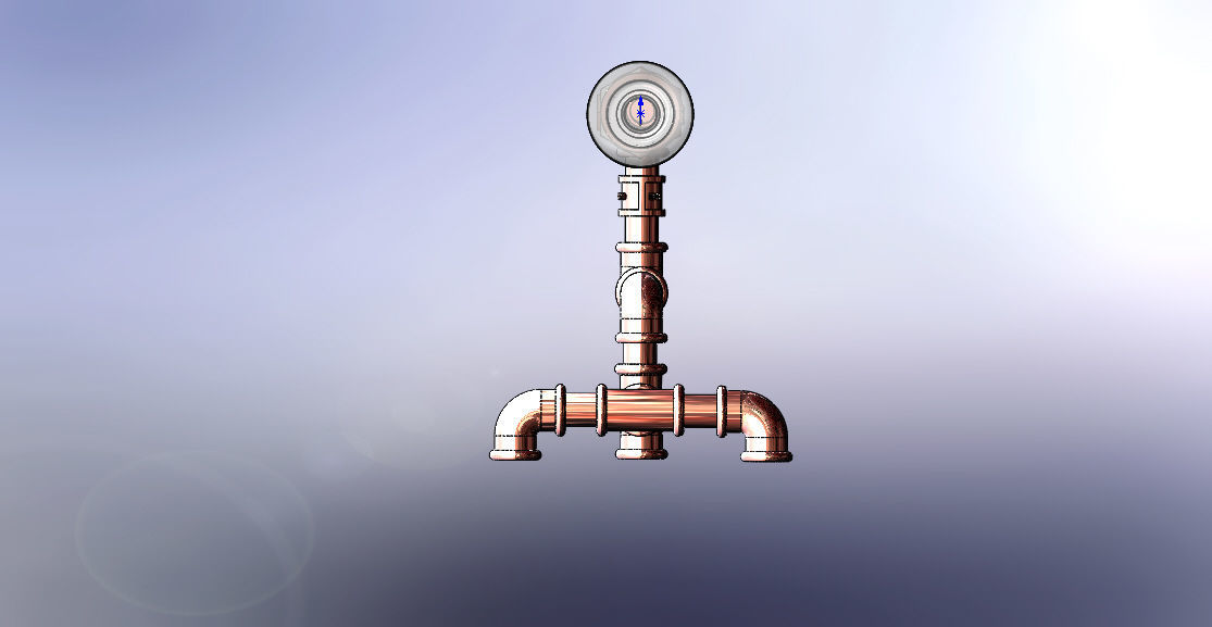 Table loft lamp 3D print model_4