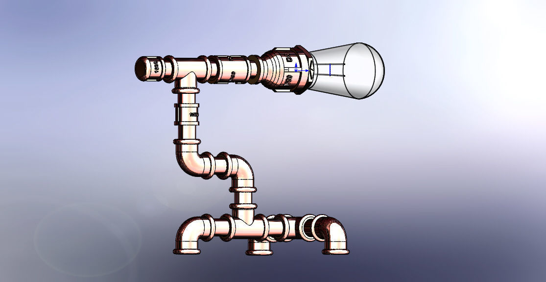 Table loft lamp 3D print model_3