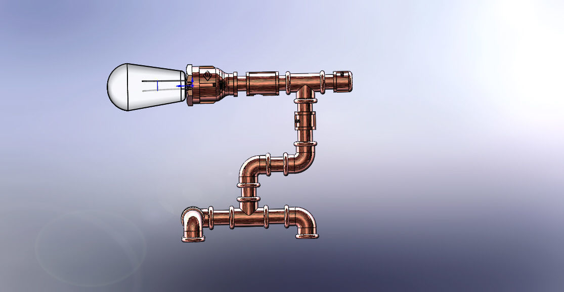 Table loft lamp 3D print model_1