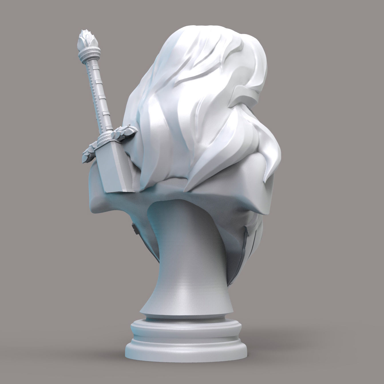 Wonder woman bust 3D print model_3