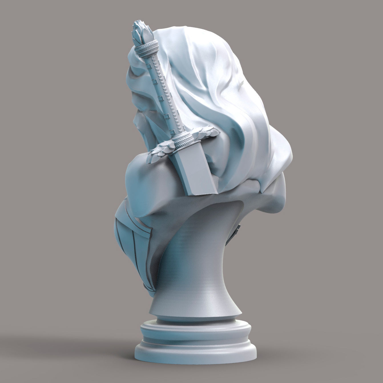 Wonder woman bust 3D print model_2