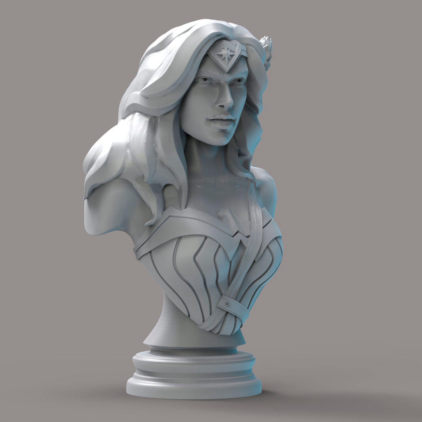 Wonder woman bust 3D print model_5