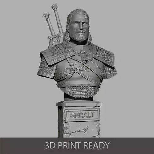 Witcher bust 3D print model