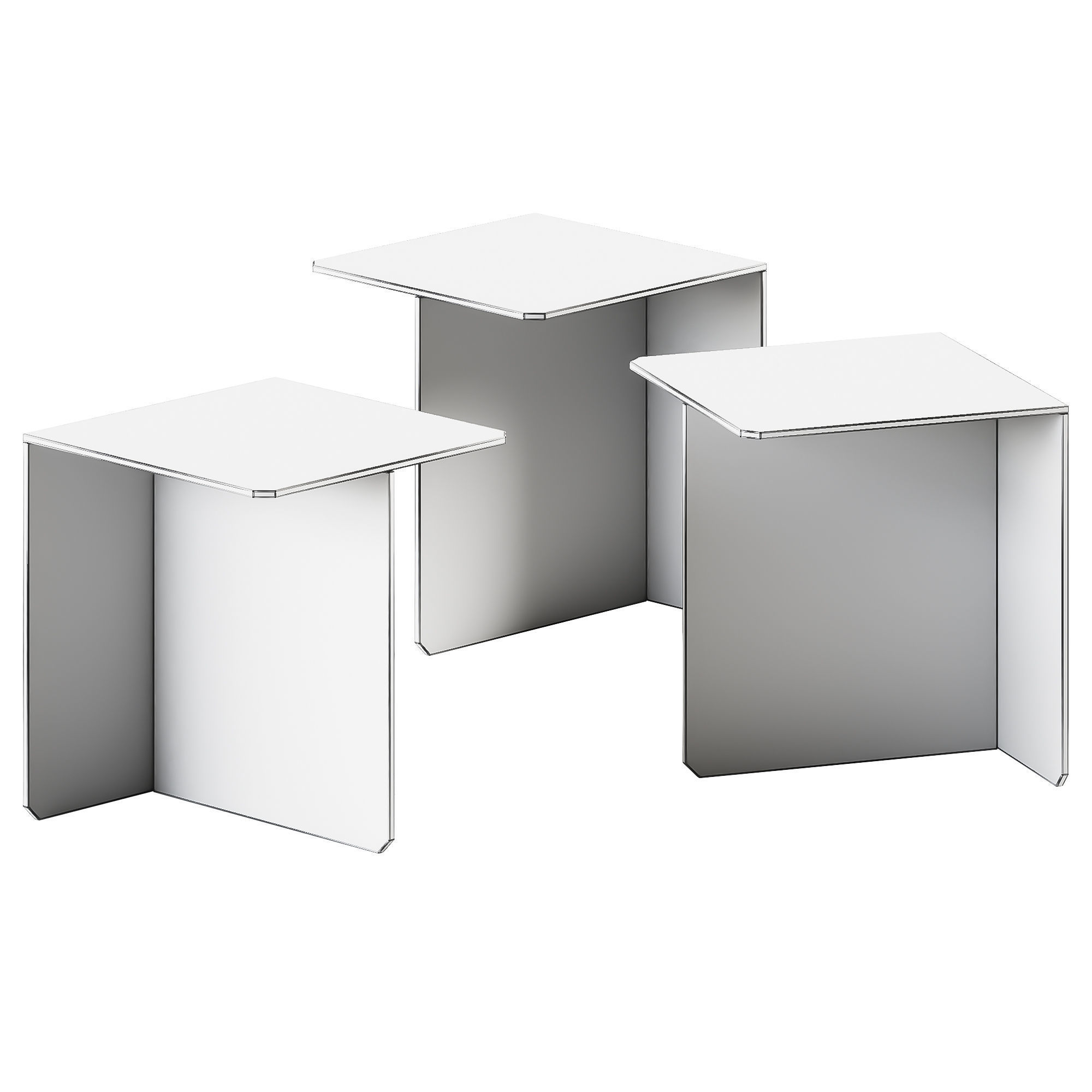 Glass coffee table KUM 3D model_1