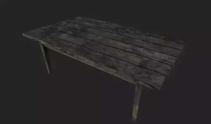 Table Low-Poly wooden