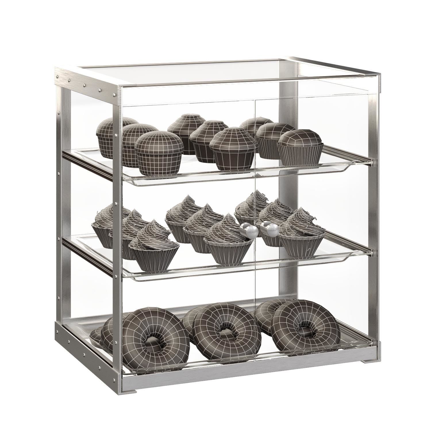 Confectionery showcase 3D model_2
