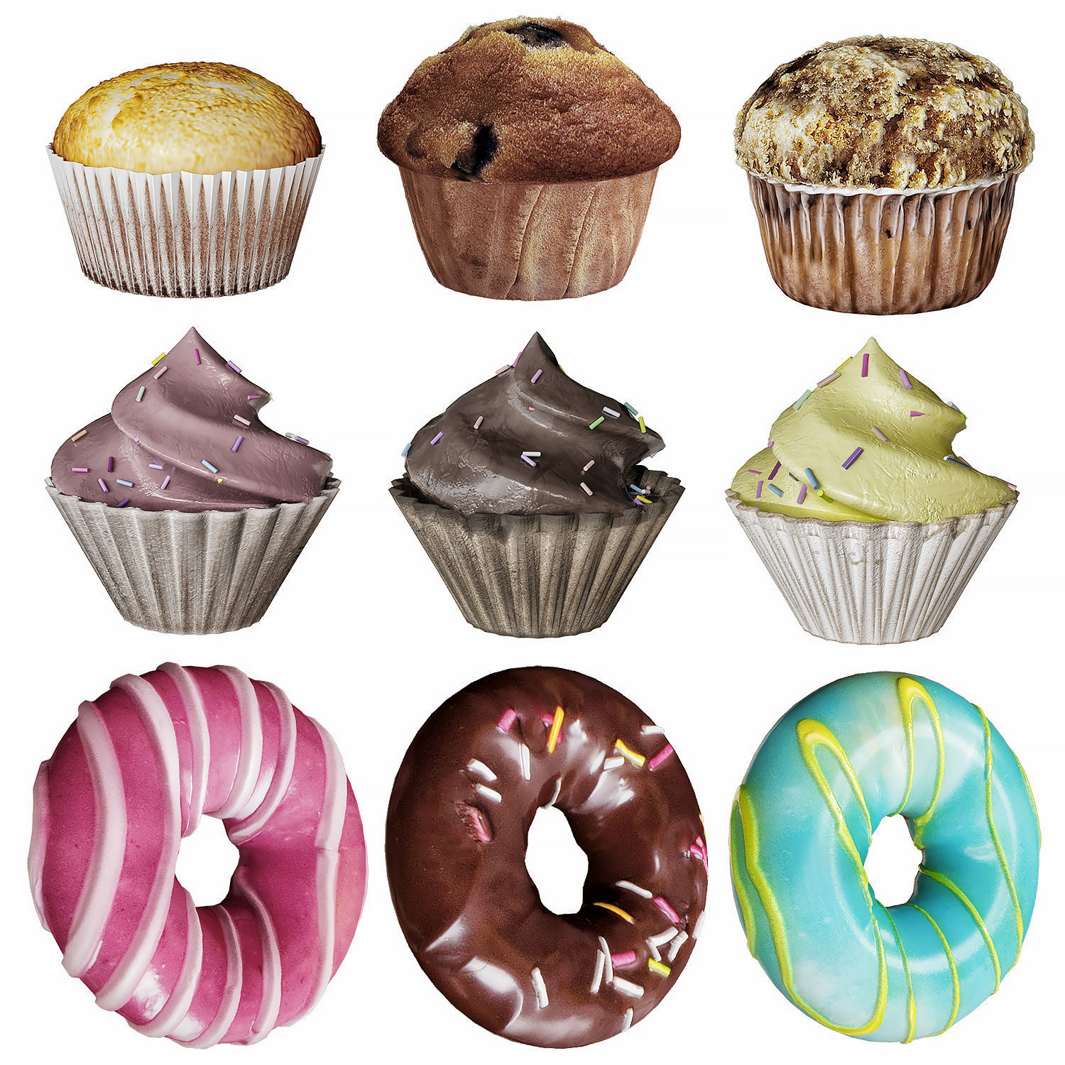 Confectionery showcase 3D model_1