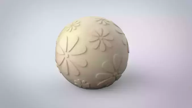 Round flower candle for silicone molde 3D print model