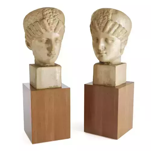 Greek woman head sculpture