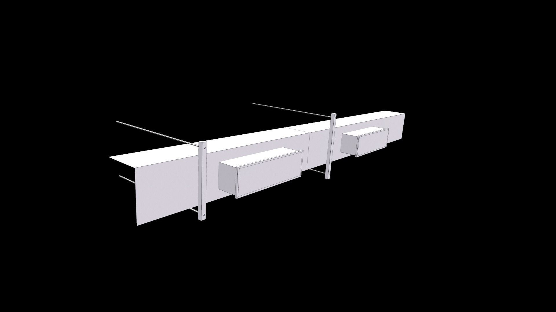 AC Duct Low-poly 3D model_9