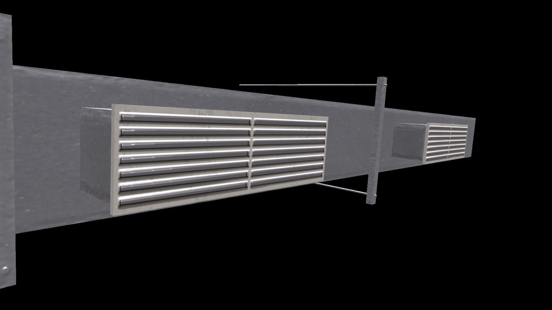 AC Duct Low-poly 3D model_7