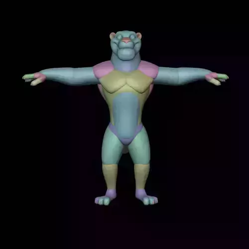 Tiger Character Blockout