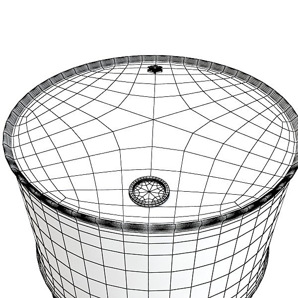 Radioactive Metal Drums and Pallet 3D model_3