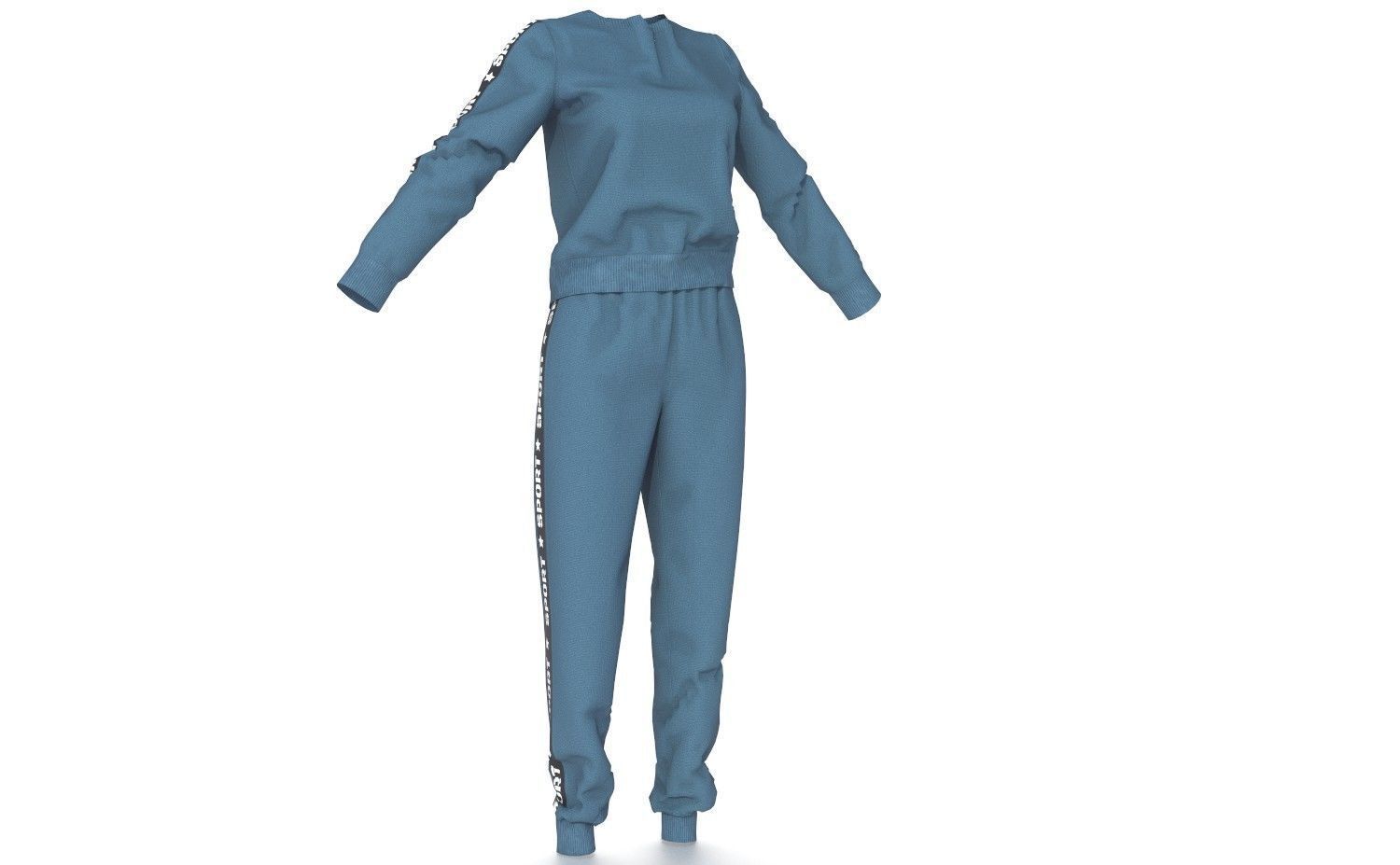 SPORT SUIT 2 Low-poly 3D model_3