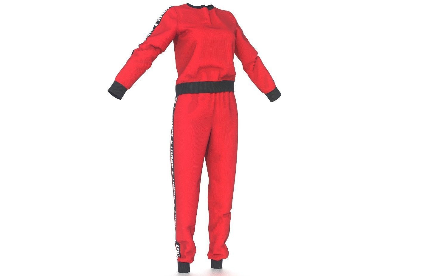 SPORT SUIT 2 Low-poly 3D model_5