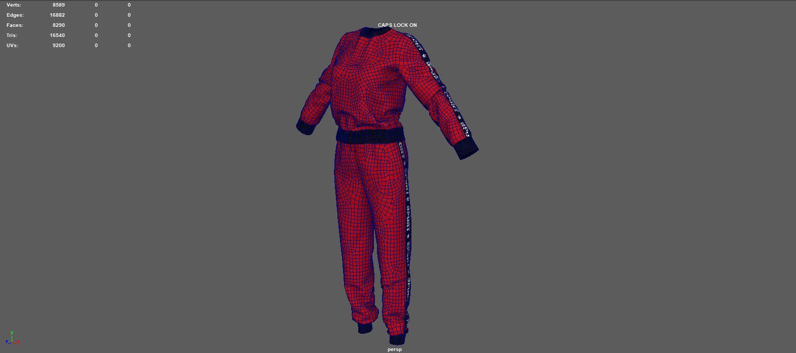 SPORT SUIT 2 Low-poly 3D model_13