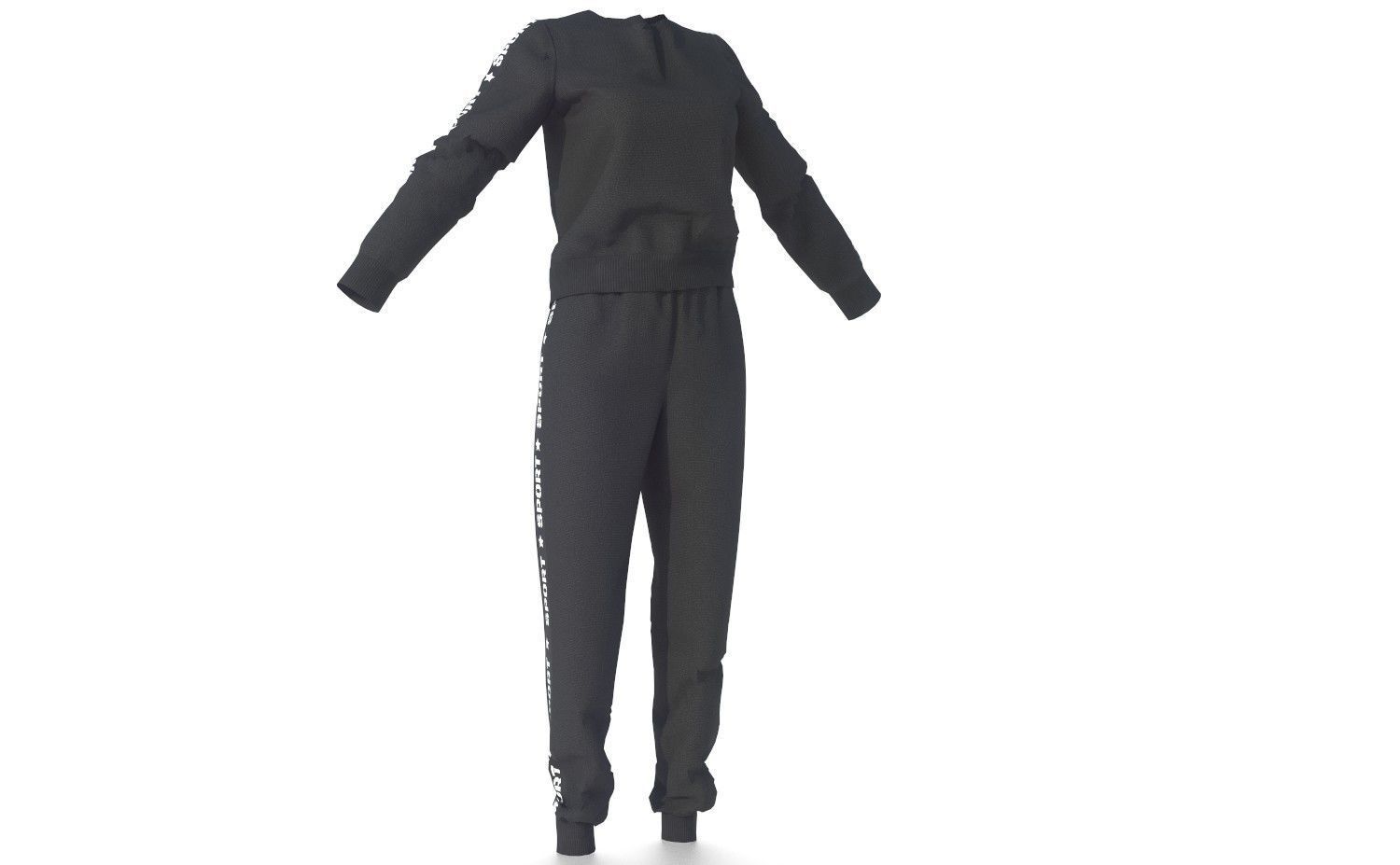 SPORT SUIT 2 Low-poly 3D model_2