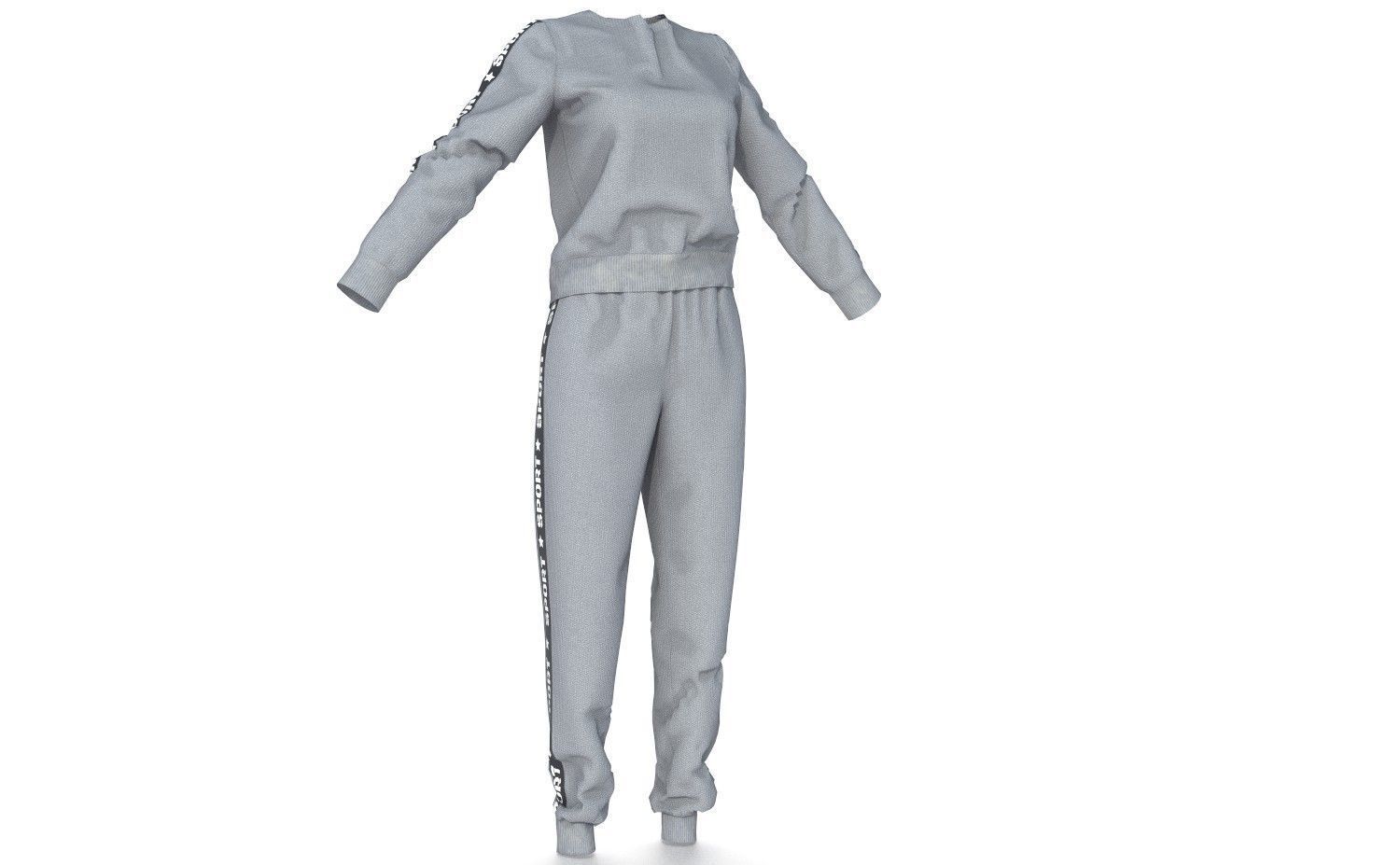 SPORT SUIT 2 Low-poly 3D model_4