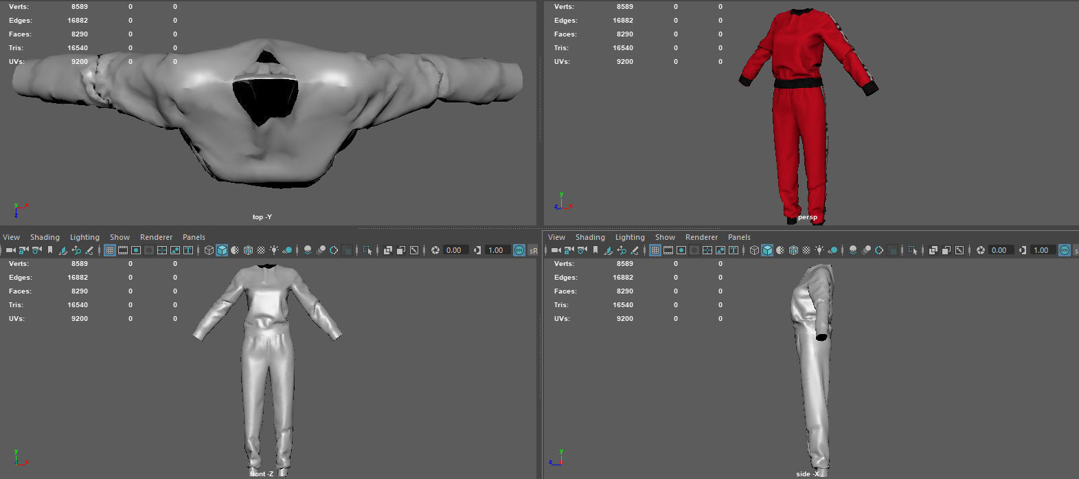 SPORT SUIT 2 Low-poly 3D model_16