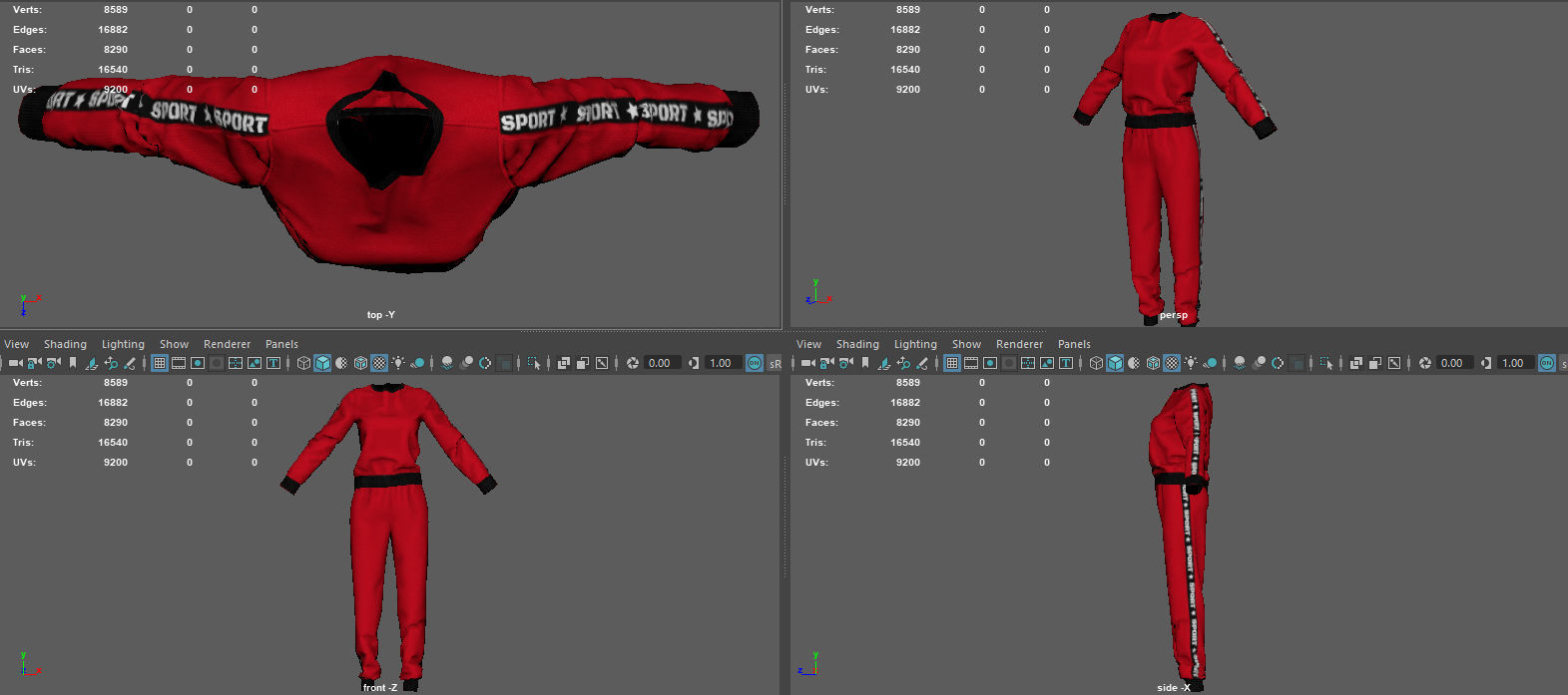 SPORT SUIT 2 Low-poly 3D model_15
