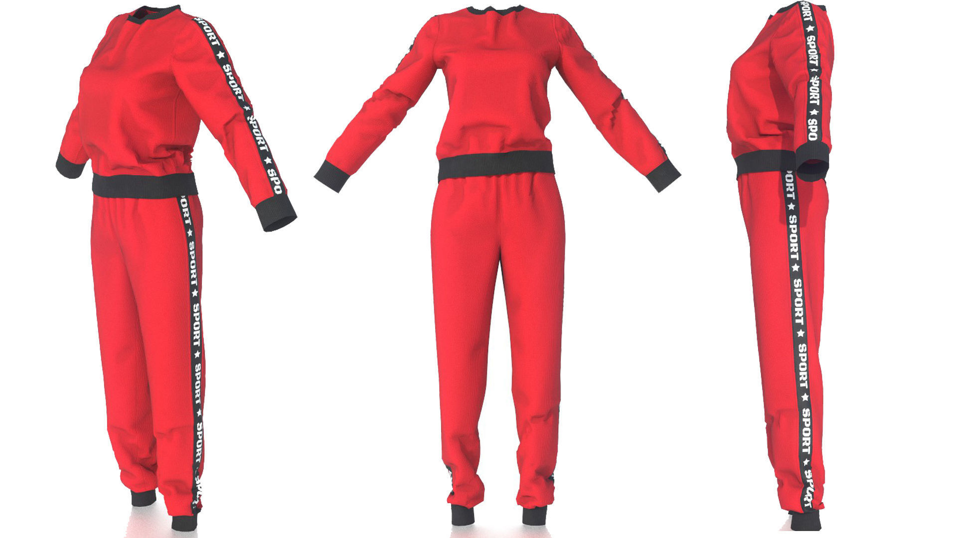 SPORT SUIT 2 Low-poly 3D model_1