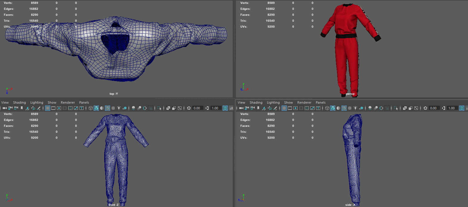 SPORT SUIT 2 Low-poly 3D model_17