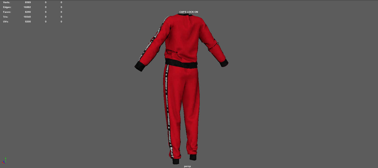 SPORT SUIT 2 Low-poly 3D model_14