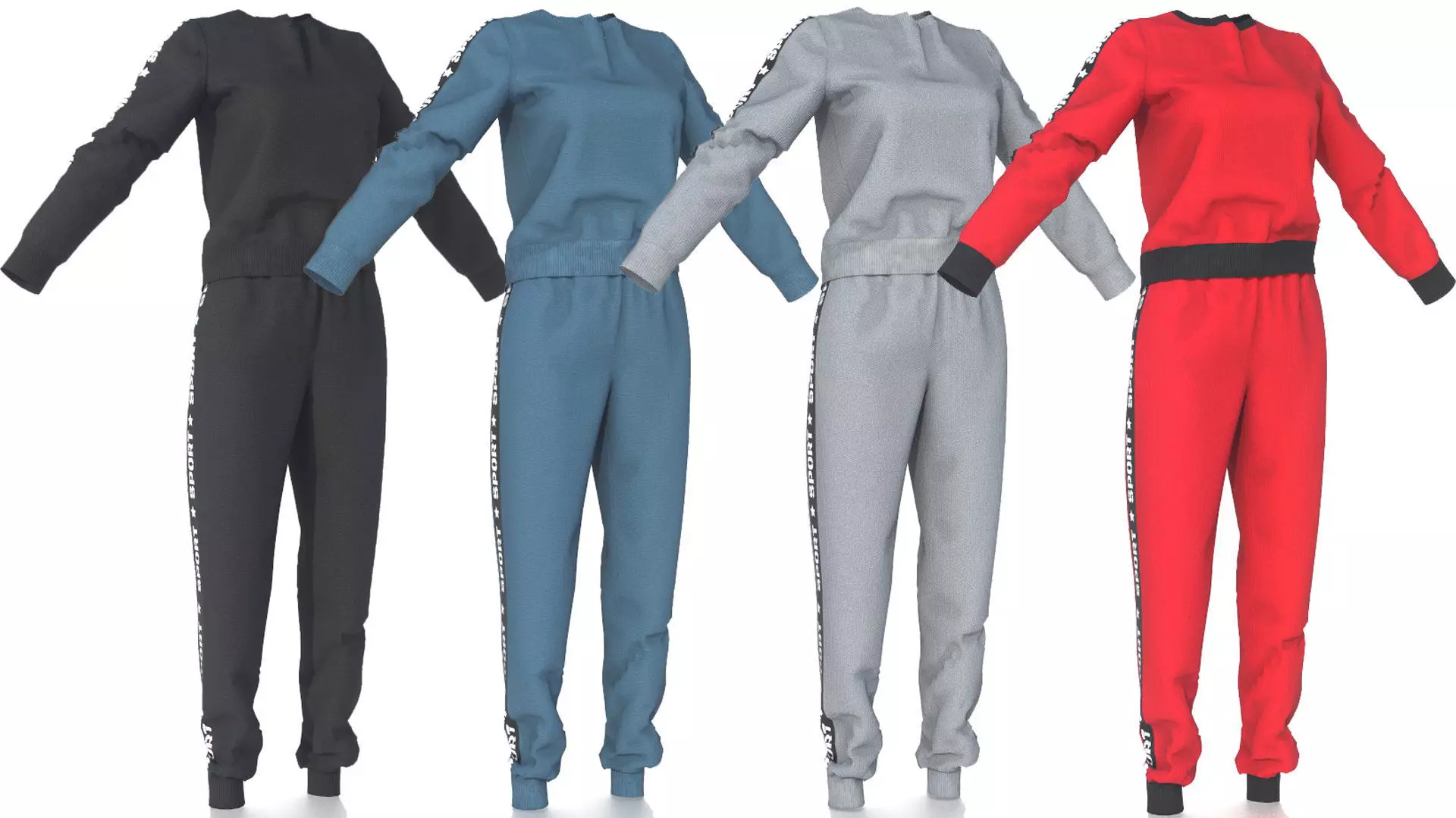 SPORT SUIT 2 Low-poly 3D model_0