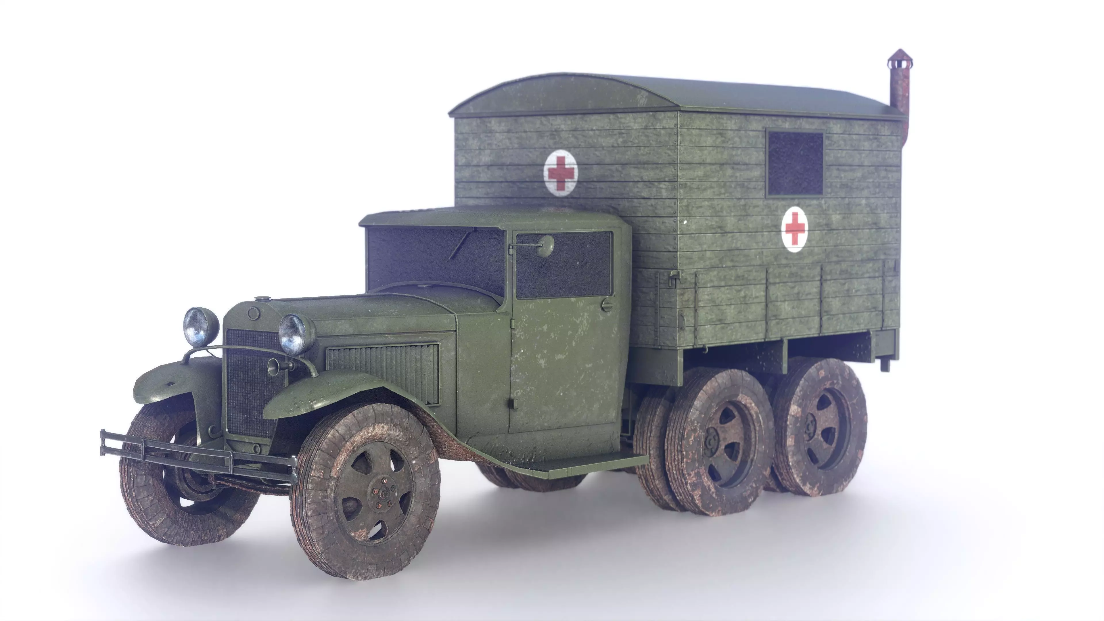GAZ-AAA with Shelter Spring 3D model