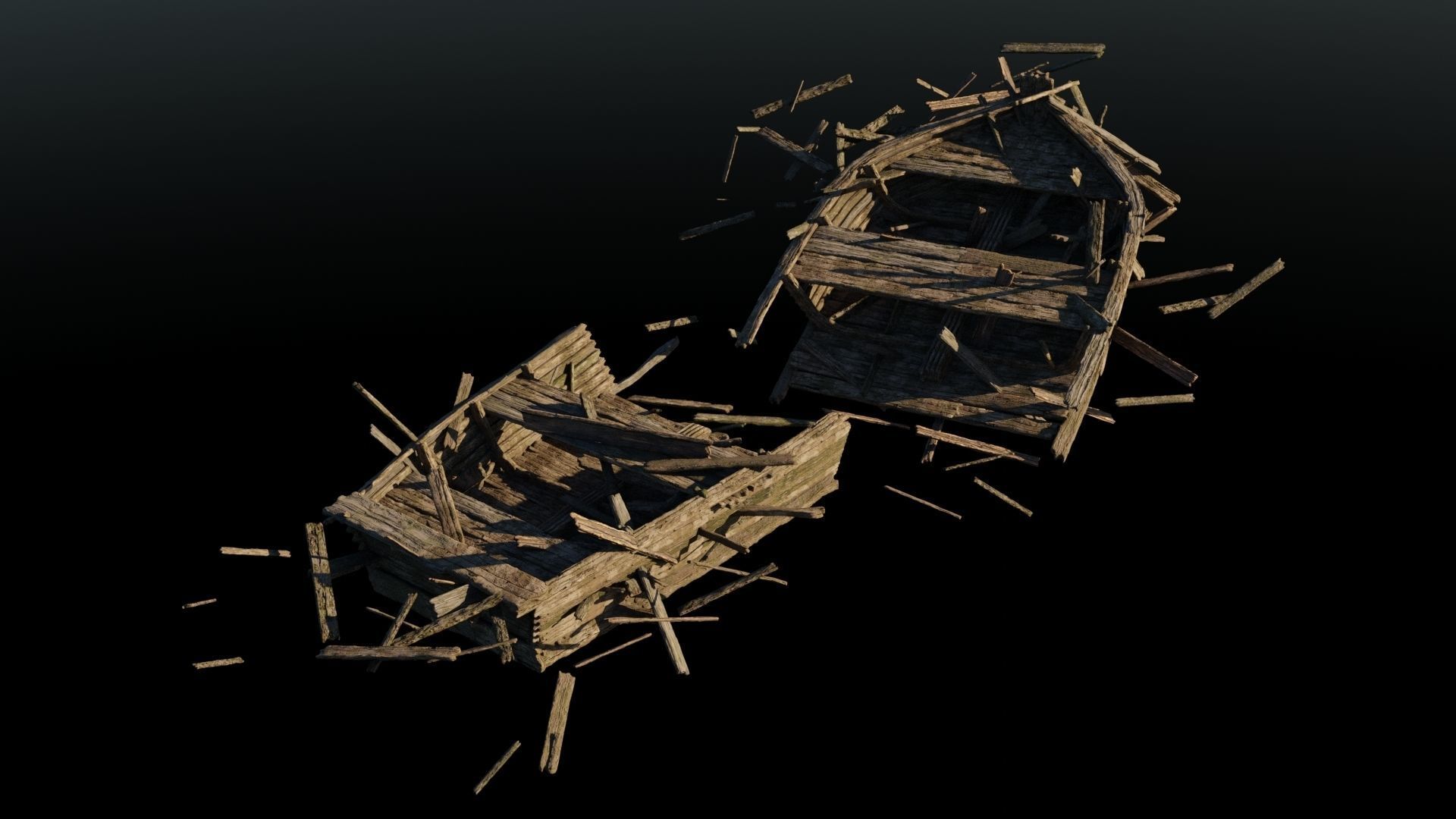 Dock and Boat 3D model_3