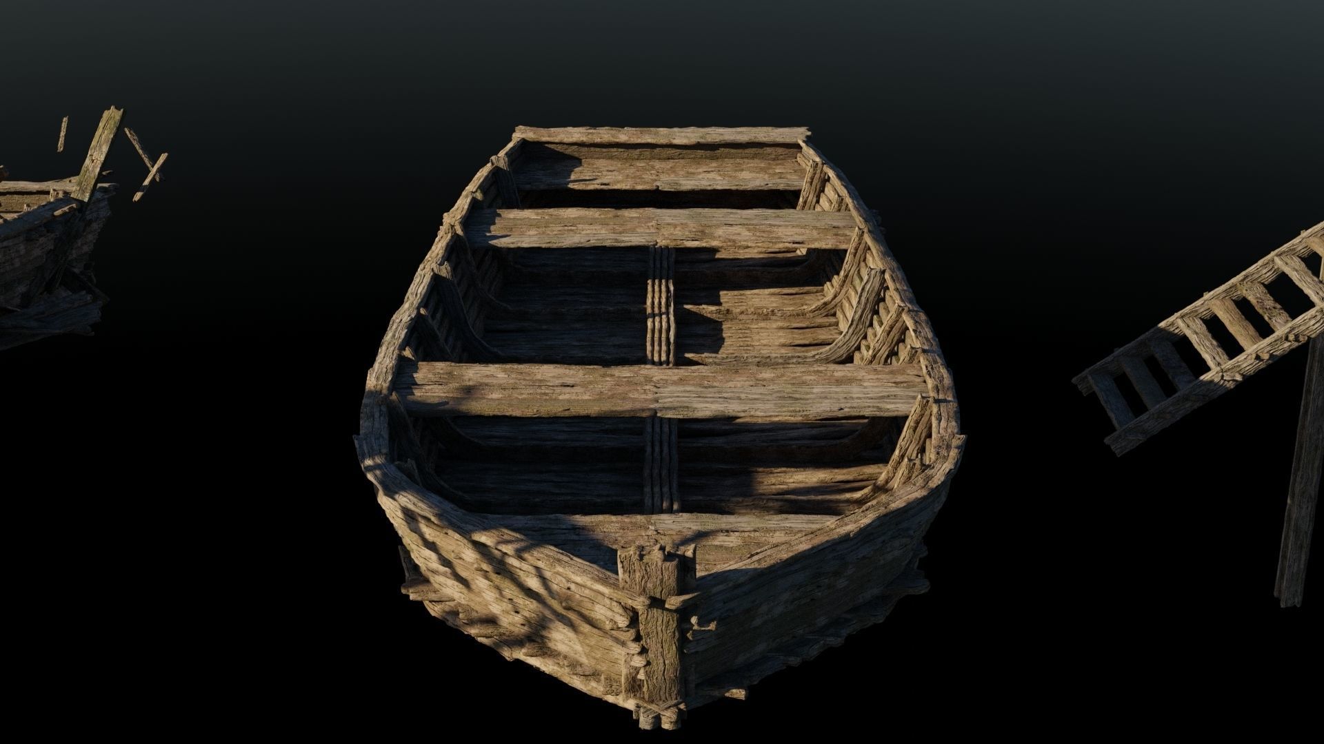 Dock and Boat 3D model_8