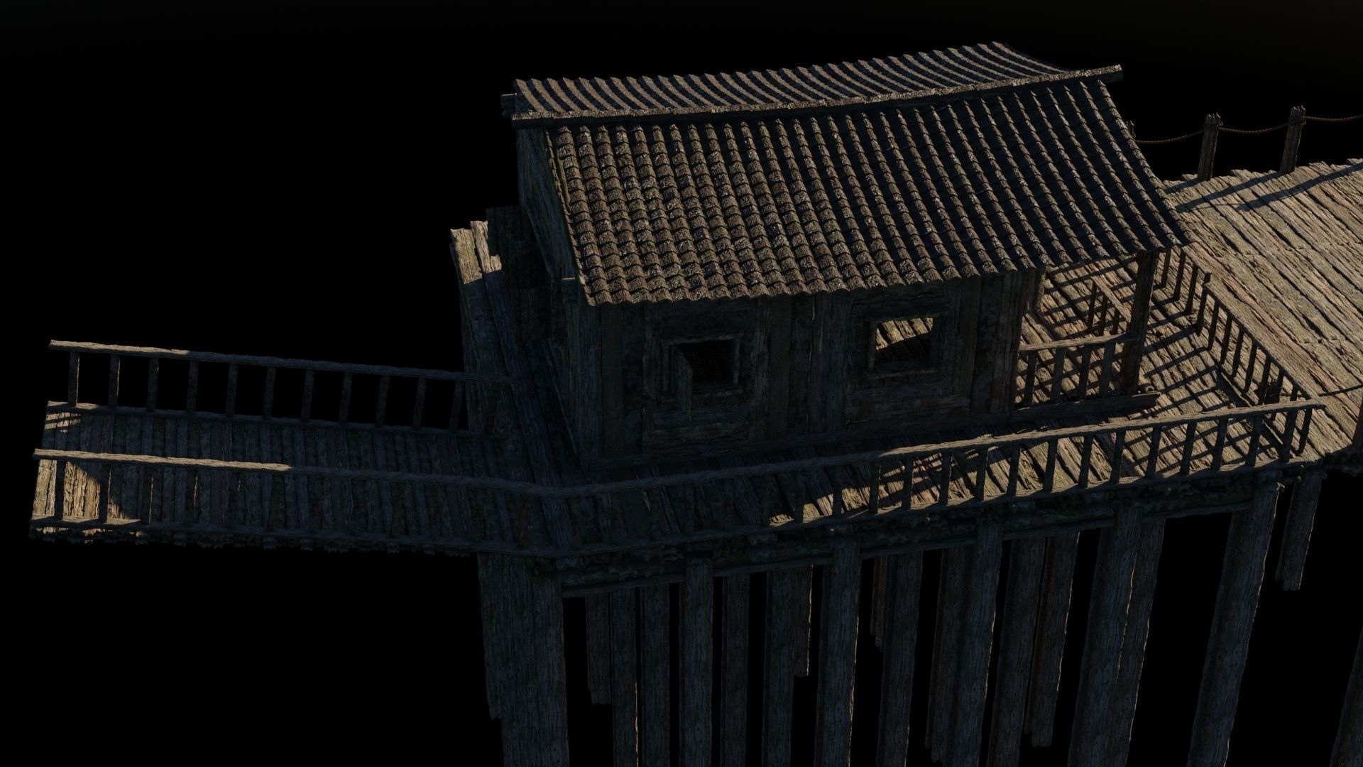 Dock and Boat 3D model_6