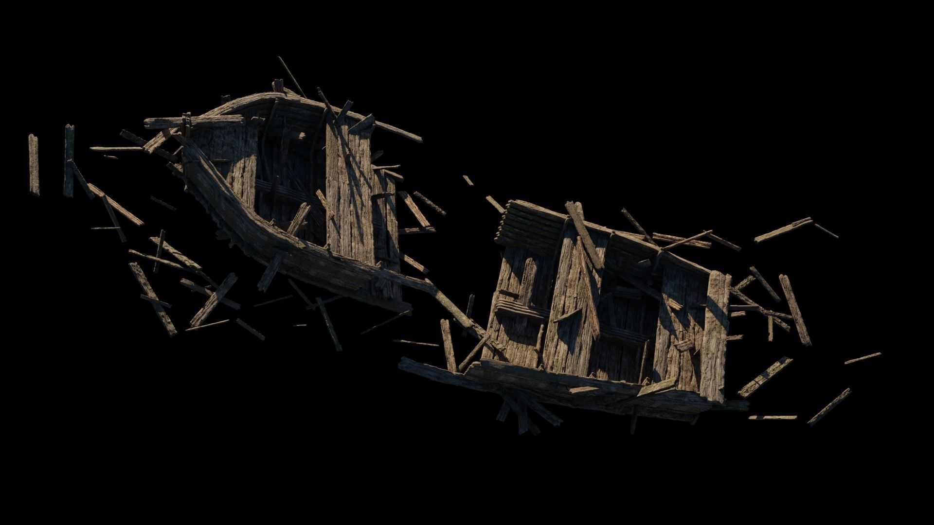 Dock and Boat 3D model_10