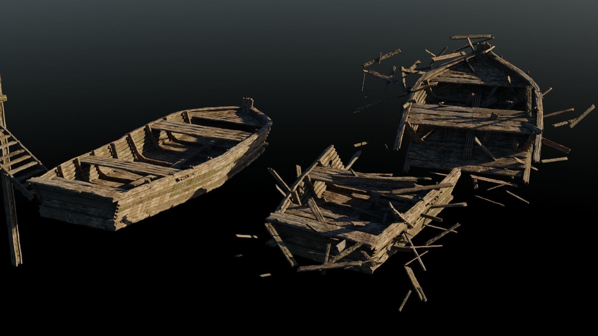 Dock and Boat 3D model_12