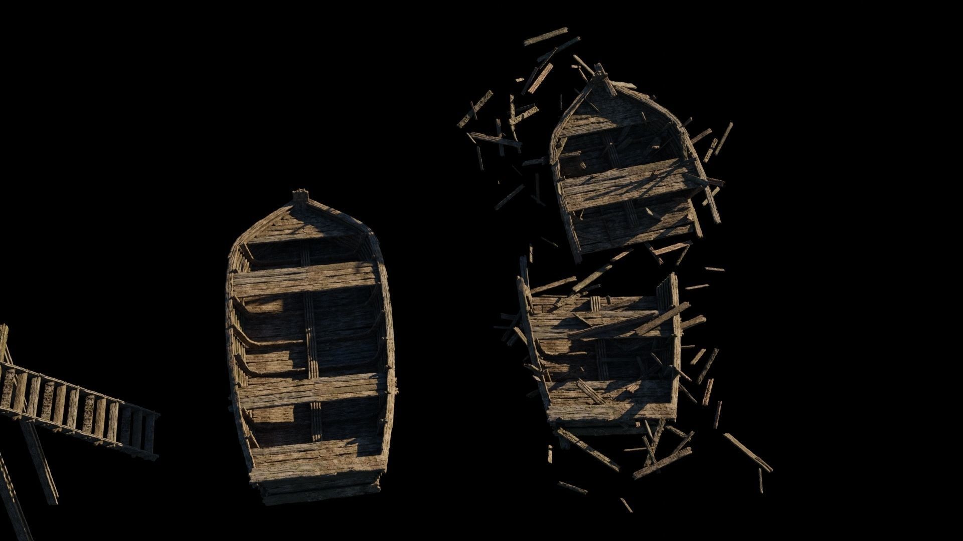 Dock and Boat 3D model_11