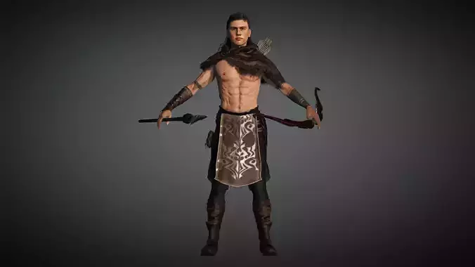 AAA Fantasy Male Character 21 Low-poly 3D model