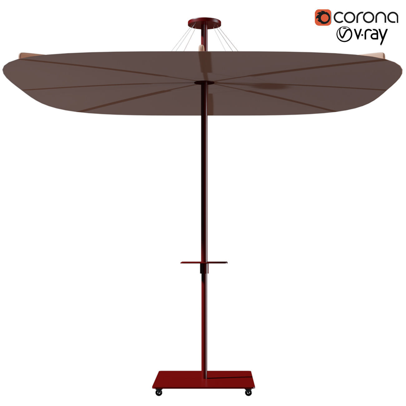 Infina UX garden parasol 3D model_4