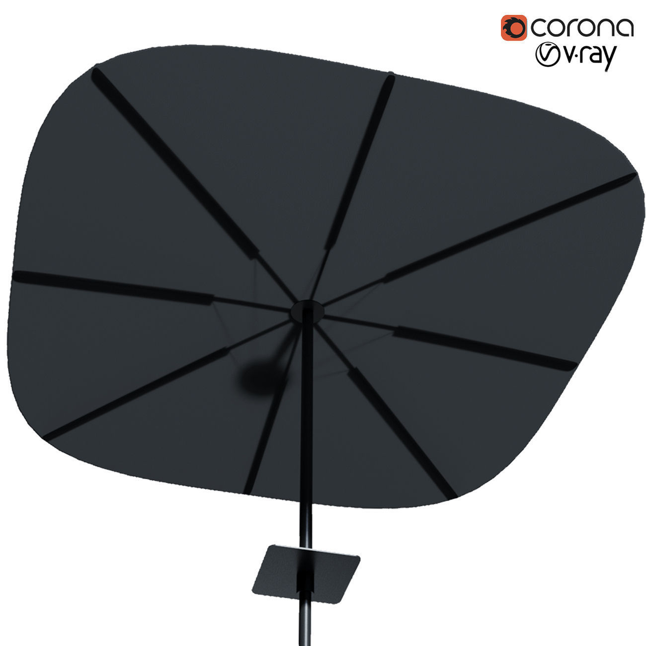 Infina UX garden parasol 3D model_3