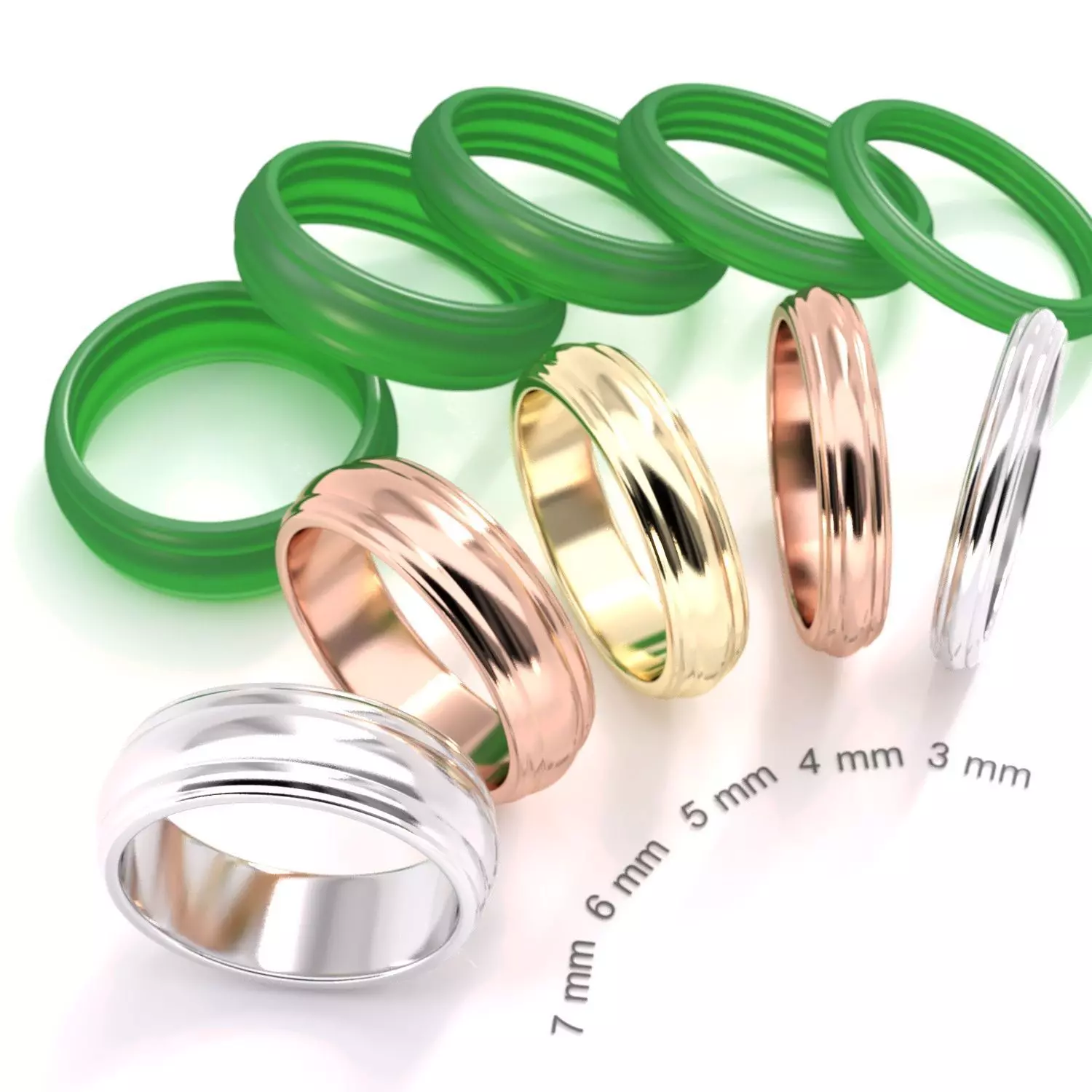Classic Wedding band 01 3D print model