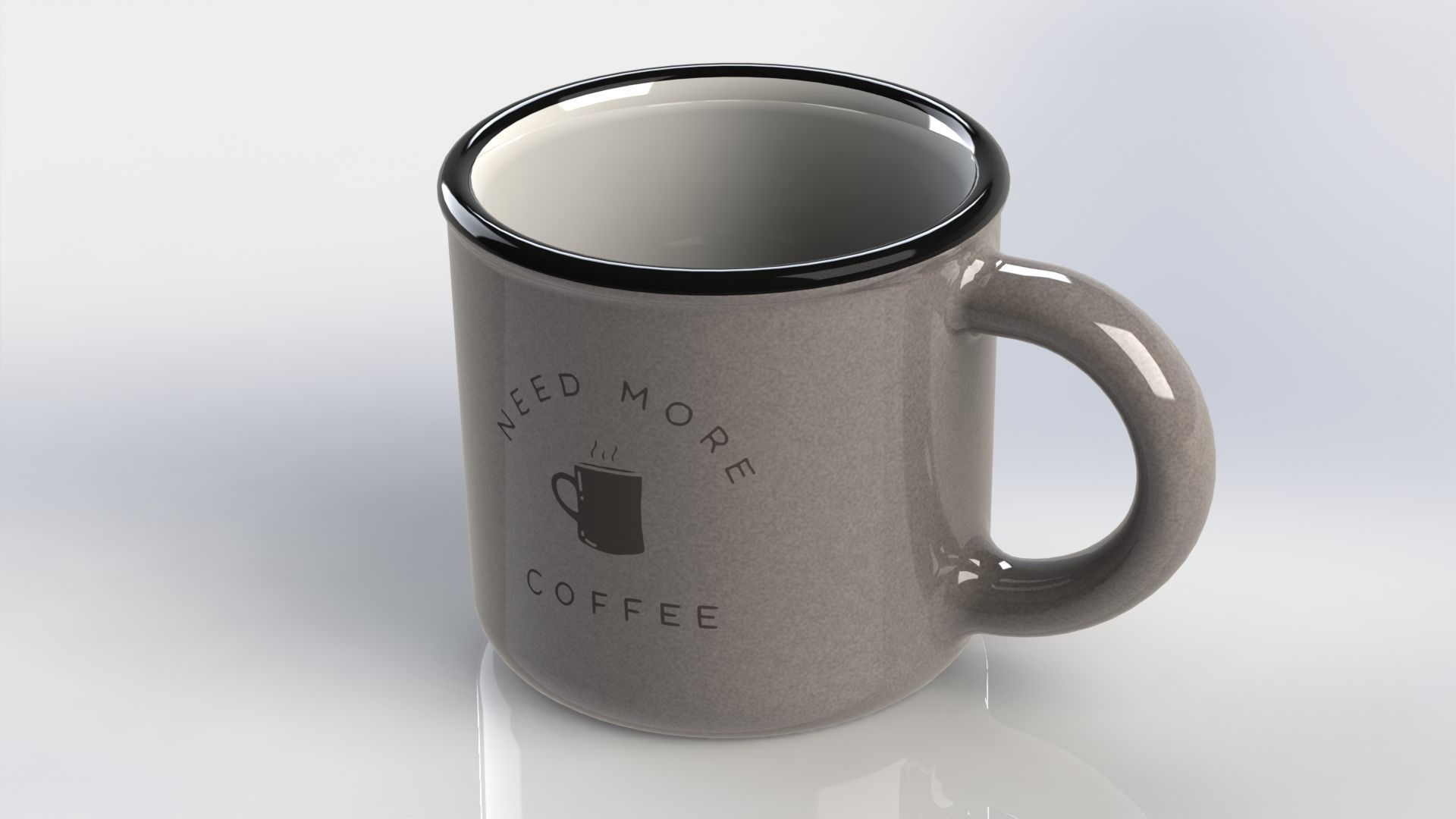 Coffee set cup and saucer 3D model_1