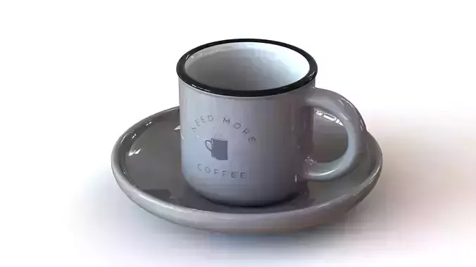 Coffee set cup and saucer