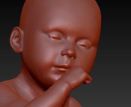 FETUS NEW BORN BABY 3D print model_2