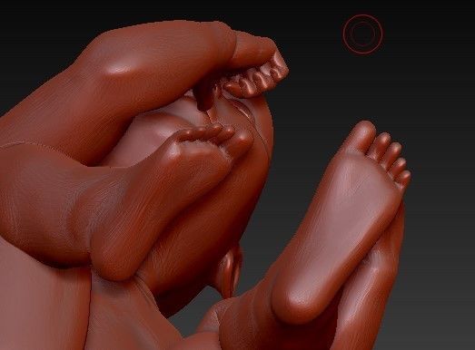 FETUS NEW BORN BABY 3D print model_1